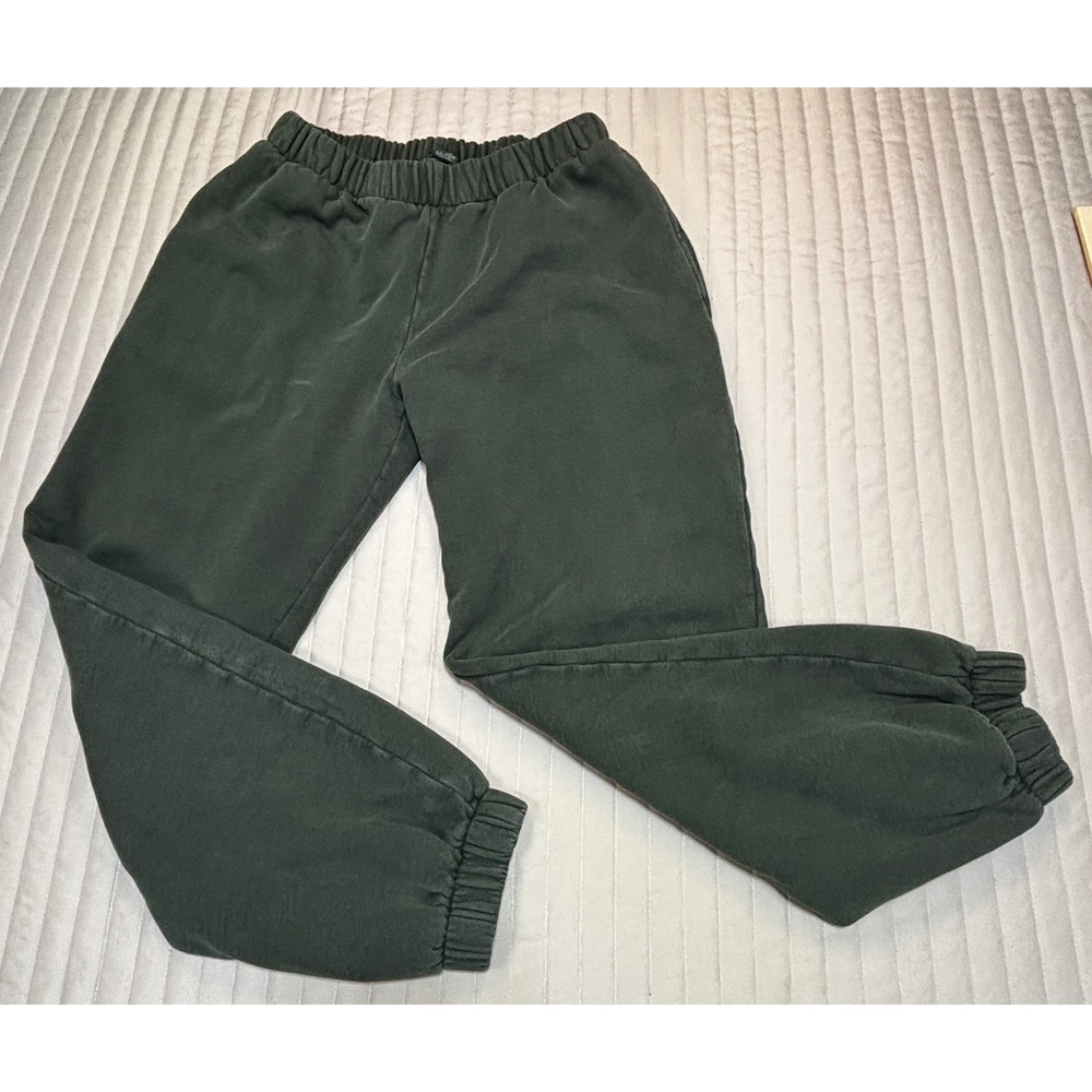John Galt Brandy Melville Mens Forest Green Fleece Jogger Sweatpants One Size